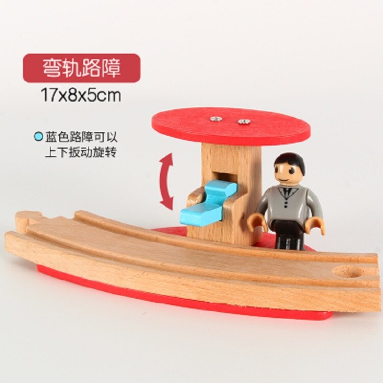 Houten Scène Spoor Accessoires Compatibel Met Magnetische Trein Bulk Spoor Accessoires Slagboom Spoor Scène
