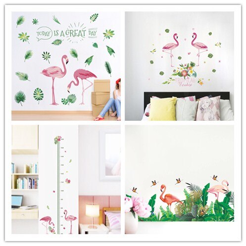 flaming liść naklejki na ścianę robić mierzenia wzrostu na pokoje dla dzieci naklejki ścienne sypialnia salon okno pokoju naklejka sztuka na ścianę