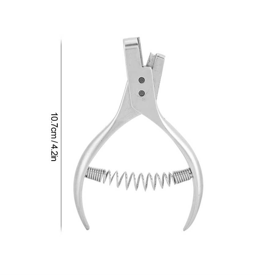 1Pc Metal Watch Incision Notching Cutting Pliers Watch Leather Strap Belt Notching Tool Watch Repair Tool for Watchmakers Silver