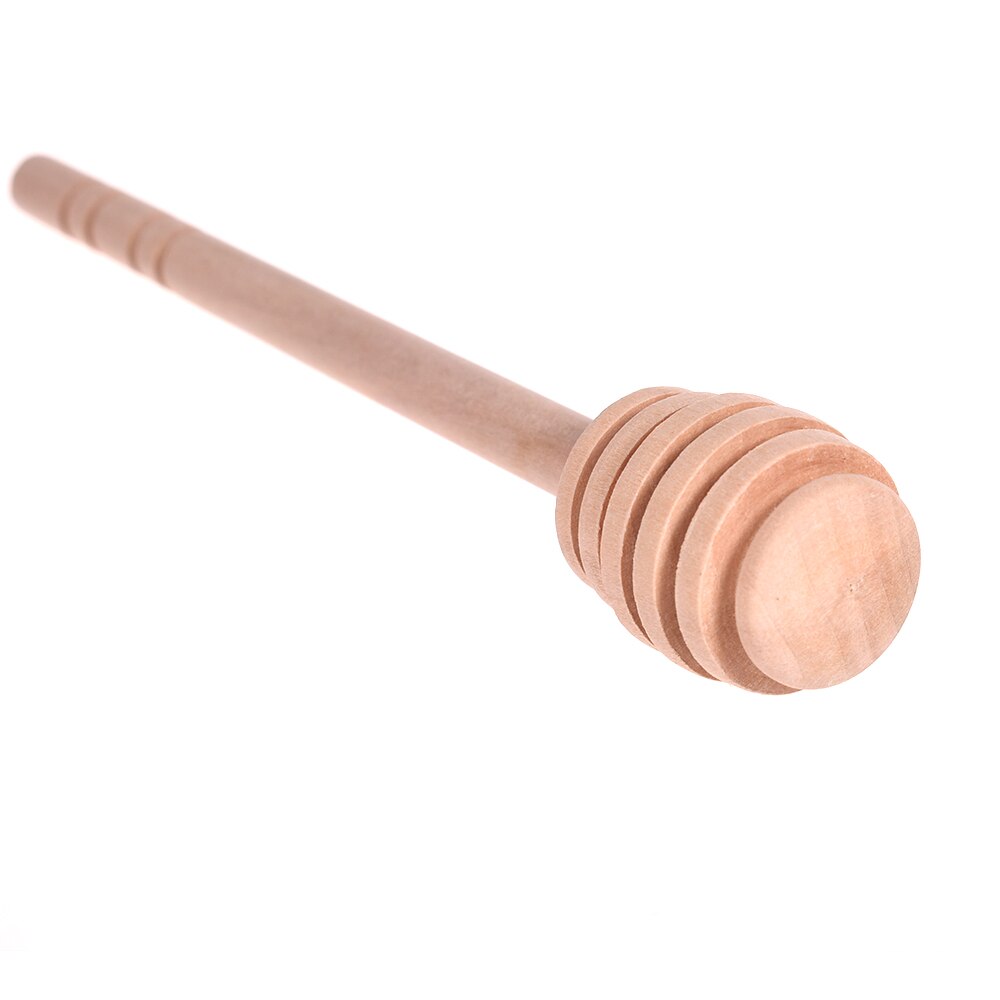 1Pcs Wooden Honey Dipper Wooden Stick Spoon Dip Drizzler Server 160mm Long Handle Practical Kitchen Tools