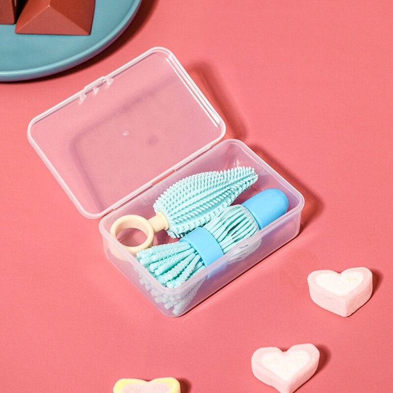 2Pcs Newborn Baby Bottle Cleaner Brushes Set Silicone 360 Degree Rotation Baby Milk Bottle Nipple Cup Clean Cleaning Brush