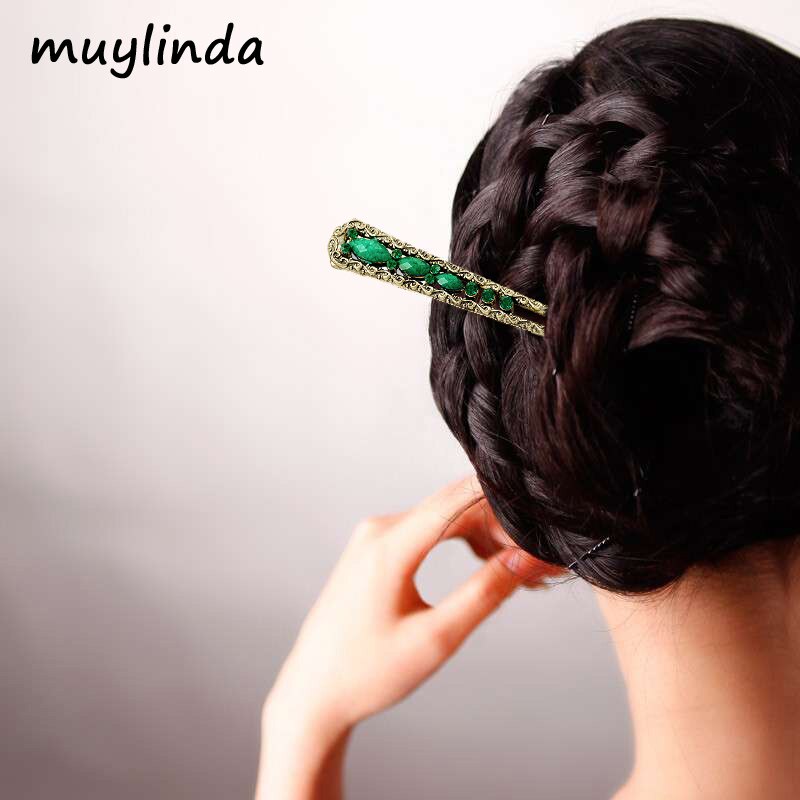 Muylinda étnico retro simples chinês vara de cabelo geometria vintage feminino hairpins jóias