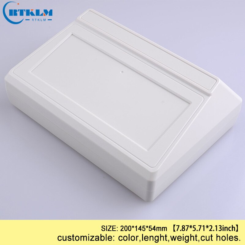Plastic behuizing elektrische doos abs draad junction box diy project elektronische voeding instrument gevallen Custom 200*145 * 54mm