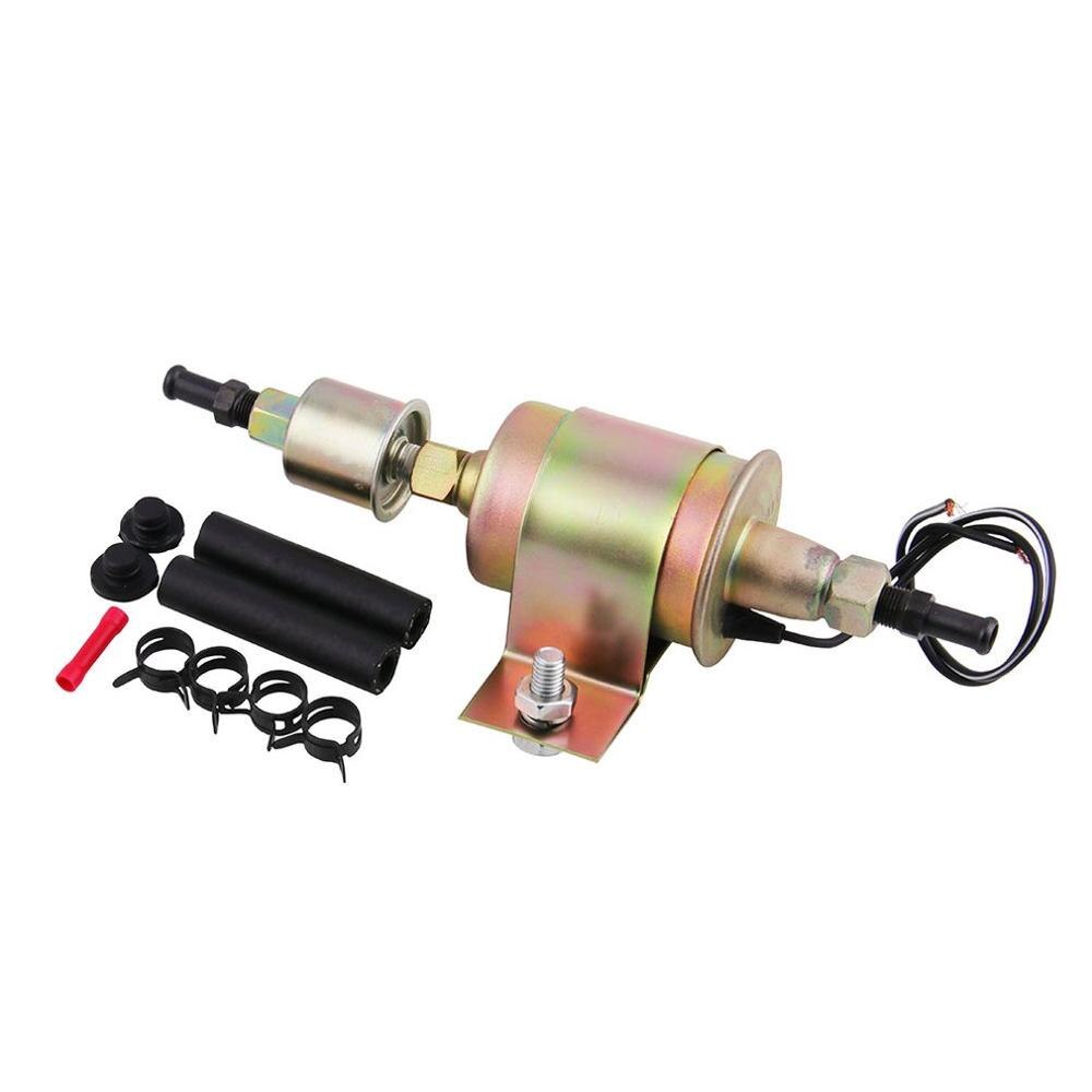 Automotive 12V Electronic Fuel Pump White Zinc Low Pressure Inline Fuel Pump Highest 12 Inches Fuel Suction