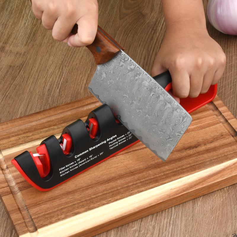 4-in-1 Knife Sharpener Kitchen Grinding Machine Scissors Knives Grinder Whetstone Tool Adjustable Angle