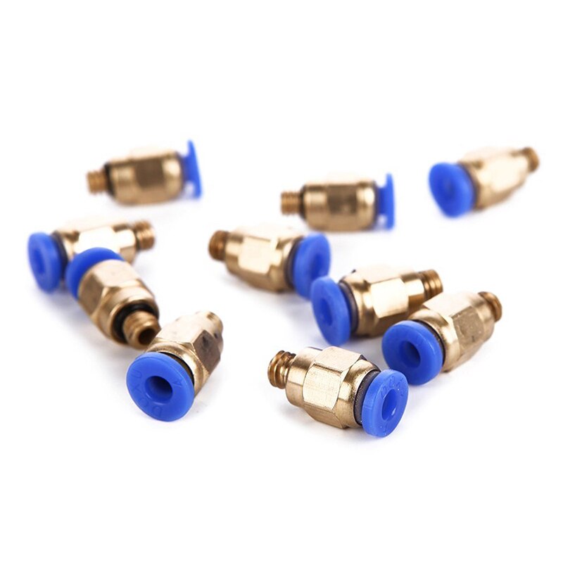 5 Stück 4 mm 6 mm Rohr auf M5 - M14 Außengewinde gerade One Touch Luft