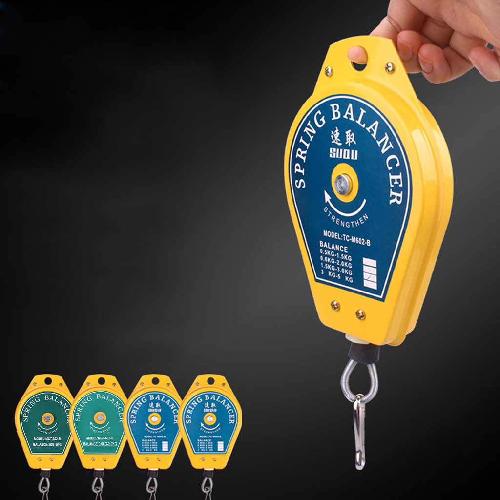 Bilanciatore a molla retrattile cacciavite appeso chiave dinamometrica appendiabiti corda in acciaio portautensili di misurazione bilancia ergonomica