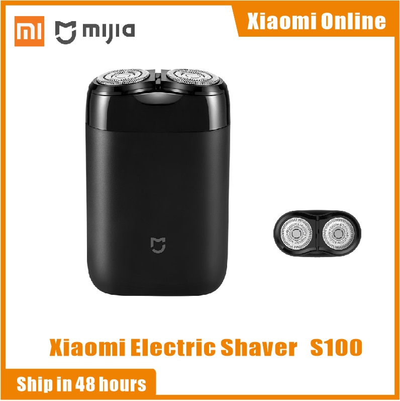 Original Xiaomi Mijia S100 Electric Shaver 2 Floating Head Portable Waterproof Razor Shavers USB Rechargeable Steel Mens