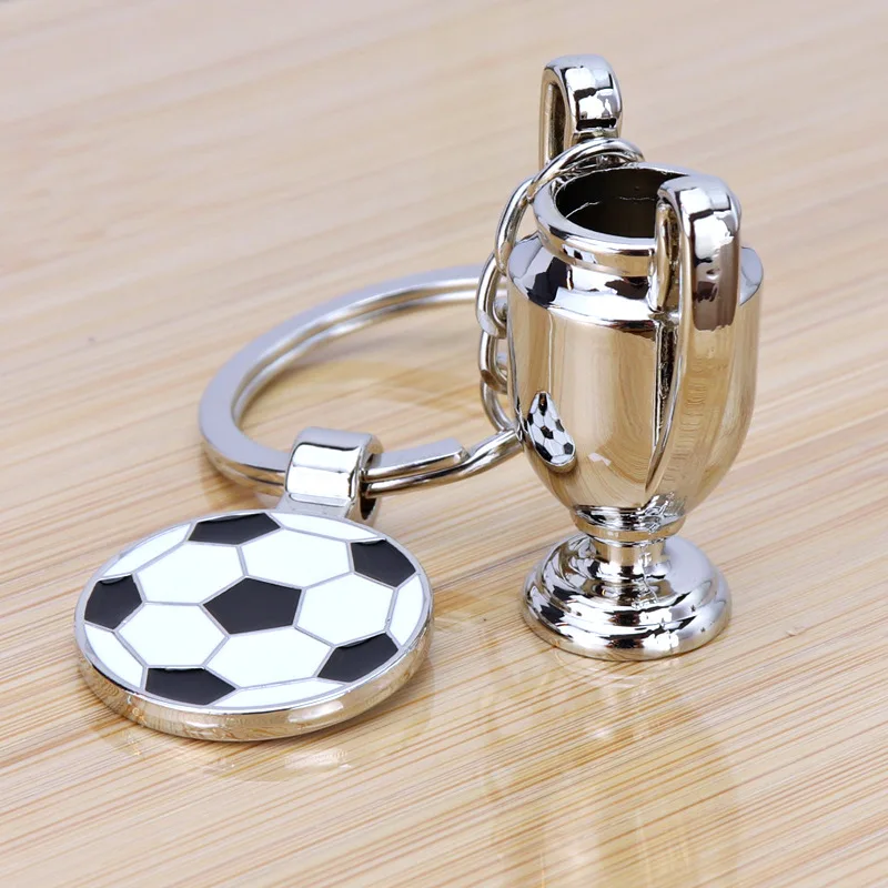 Porte-clés Souvenir de Football pour Fans de Football, pendentif de sac, coupe du monde, trophée de la coupe européenne, accessoires pour garçons et hommes