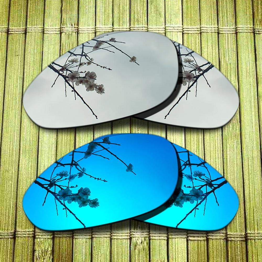 Polarized Replacement Lense For-Oakley Straight Jacket 1999 Sunglasses Frame True Color Mirrored Coating - Options: 1x Chrome-1x Blue