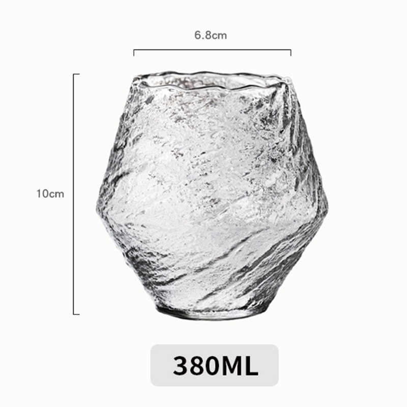 Japanese Handmade Hammered Whiskey Glass Heat-resistant Juice Cup Liquor Whisky Crystal Wine Glass TN88