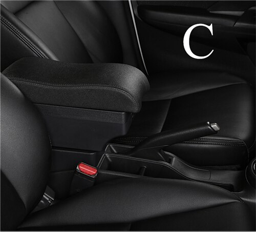 For BMW MINI Cooper R50 R52 R53 R56 R57 R58 F55 F56 F57 Countryman R60 F60Central Armrest Storage Box Modification Accessories: C Black  black line