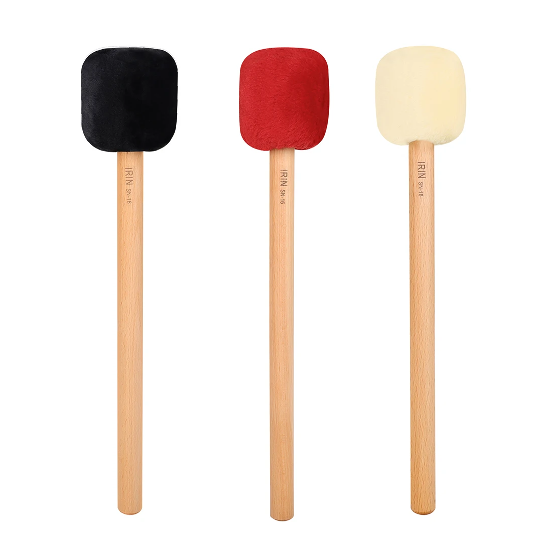  Mazo de tambor grande IRIN, mazo de cuenco para cantar, mazo de Gong, mazo de haya para cuenco para cantar, palo de Gongo, piezas de instrumentos de percusión