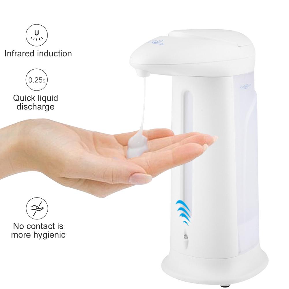 Nyeste berøringsfri skum sæbedispenser badeværelse køkken håndfri automatisk bevægelsesføler sæbepumpe dispenseringsmaskine: F