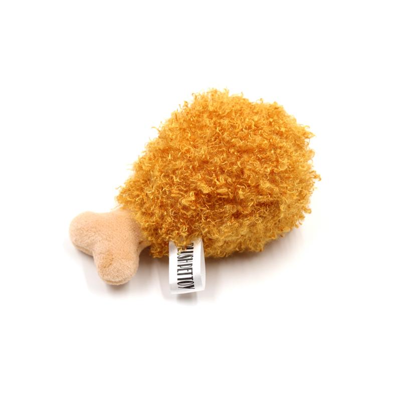 Dog Plush Toy Animals Dog Chew Squeak Toys Emulational Hamburger Chicken Plush Food Pet Dog Toy Chew Squeaking Toy: 02