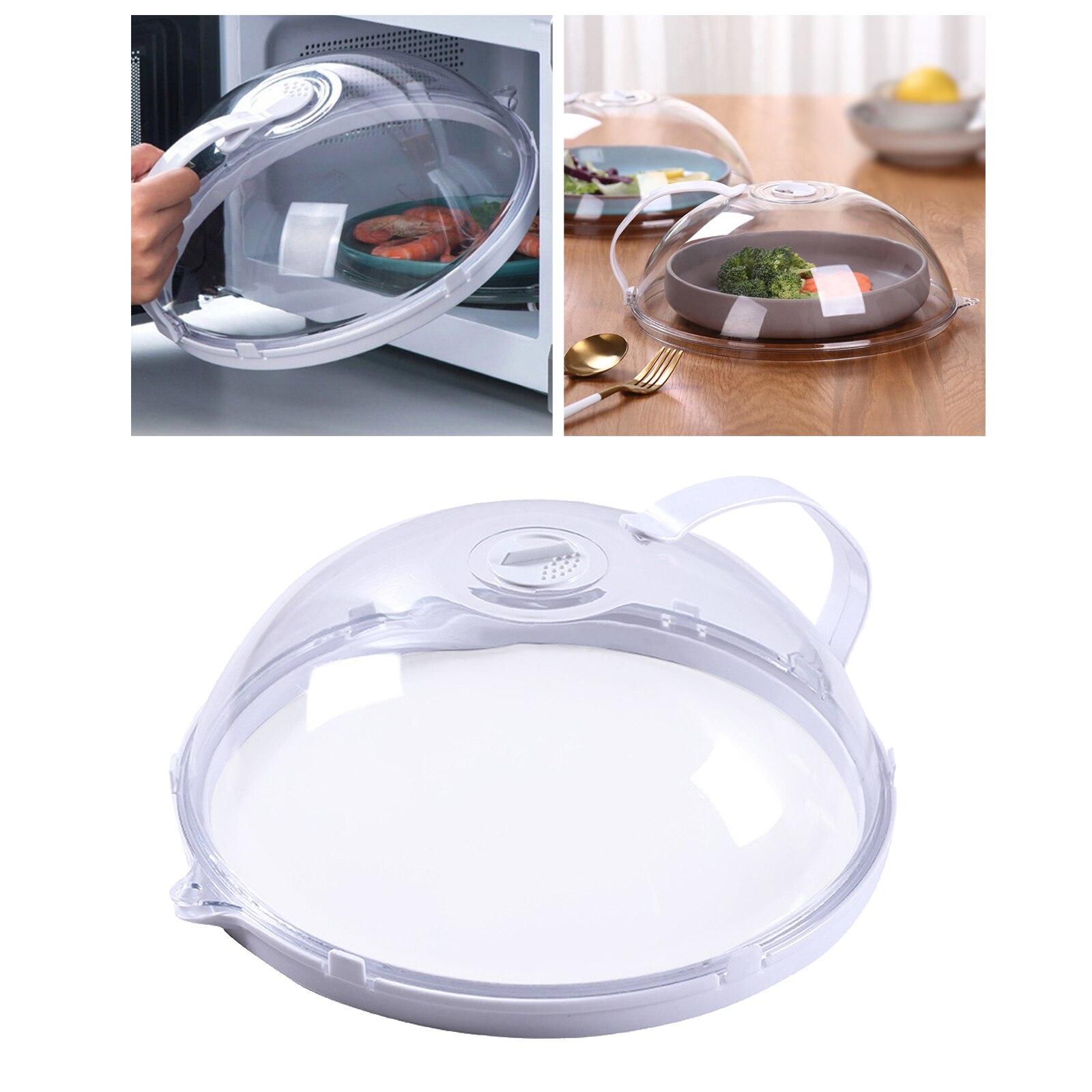 Microwave Anti-sputtering Cover with Handle Lid Kitchen Tool