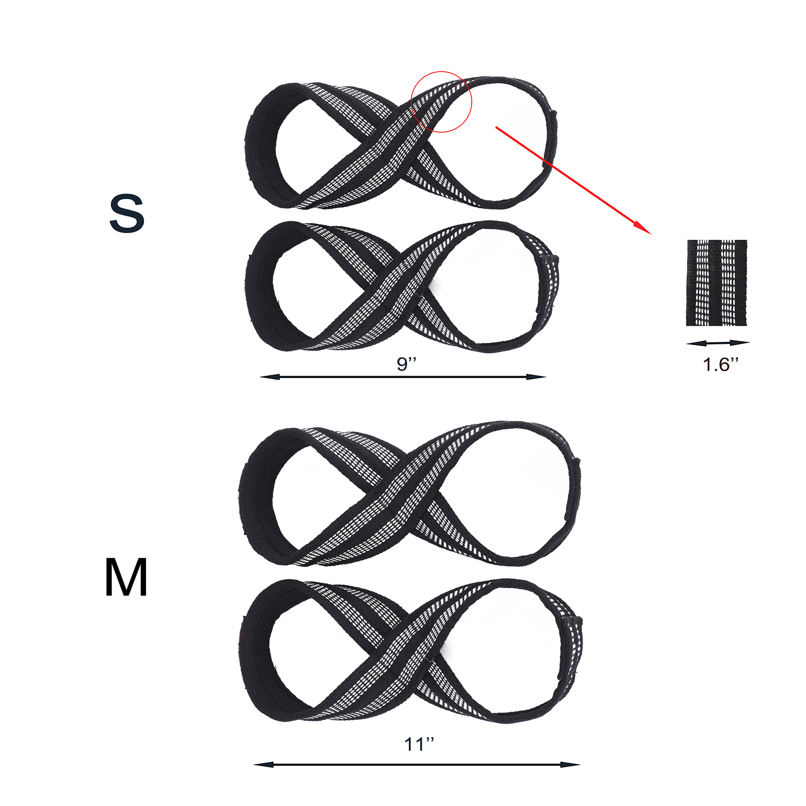 Figure 8 Weight Lifting Straps DeadLift Wrist Strap Deadlift Straps Lifting Straps For Weightlifters Gym Fitness Accessories