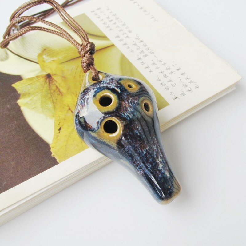 Ocarina – fleurs en céramique de Style chinois pour débutants, 6 trous, faites à la main, 6x4CM, de fête des mères et des pères, Instruments de musique