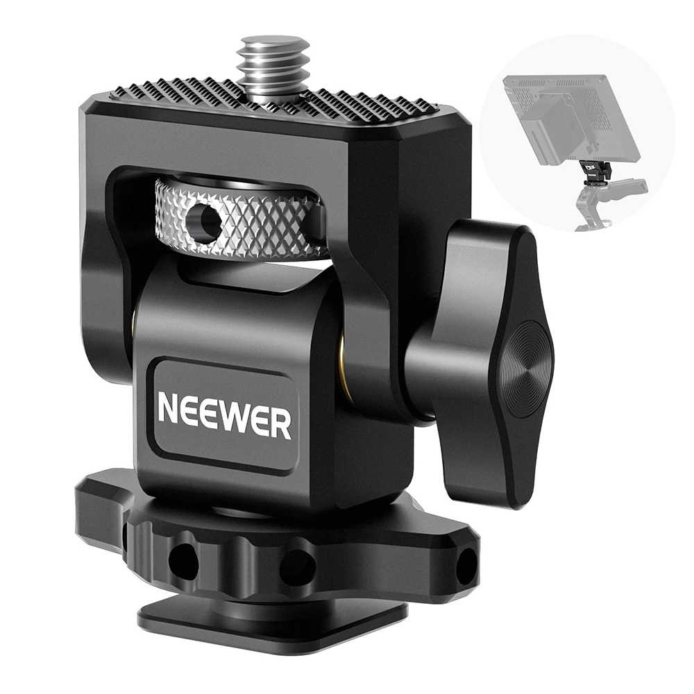 NEEWER DSLR Camera Clamp Adjustable Monitor Mount with Cold Shoe Anti Twist 1/4" Screw for Monitor Flash Light DIY Attachment: Other