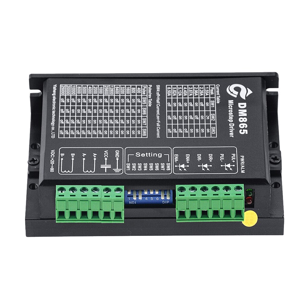1PC 6.5A DM865 32 bit DSP digital driver 86 stepper motor driver two-phase stepper motor 20-80VDC
