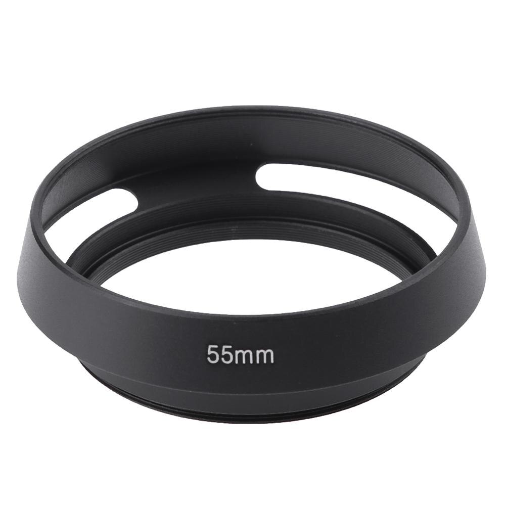 49mm 55mm 58mm 57mm Black Metal Vented Curved Lens Hood DSLR Camera Mount for Leica Canon Nikon Lens Adapter