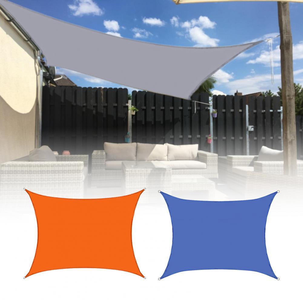 Reusable outdoor awning, rectangular, sun and shade, waterproof, wear-resistant, dustproof, for garden, patio, canopy, swimming yard, sun and shade