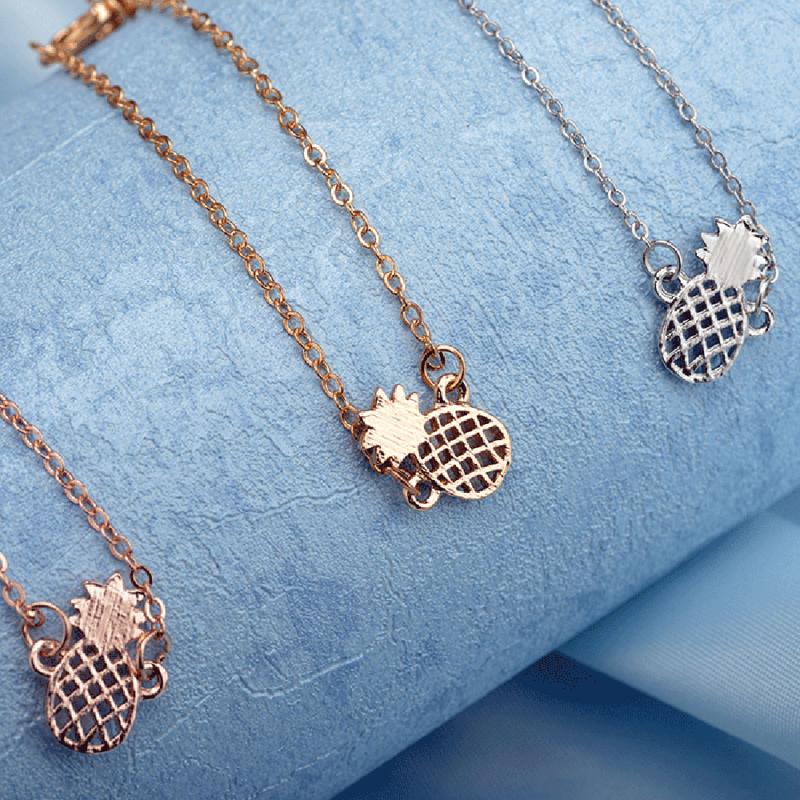 Ananas Hanger Armband Leuke Fruit Hollow Enkelbandje Vrouwelijke Sieraden Eenvoudige Charmant Meisje Persoonlijkheid Creatieve Armband