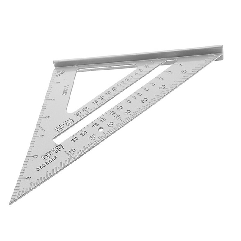 Drawing Tool Triangle Ruler Carpenter Square Speed Square Layout Tool Measurement Tool Triangle Ruler Aluminum Alloy 1PC