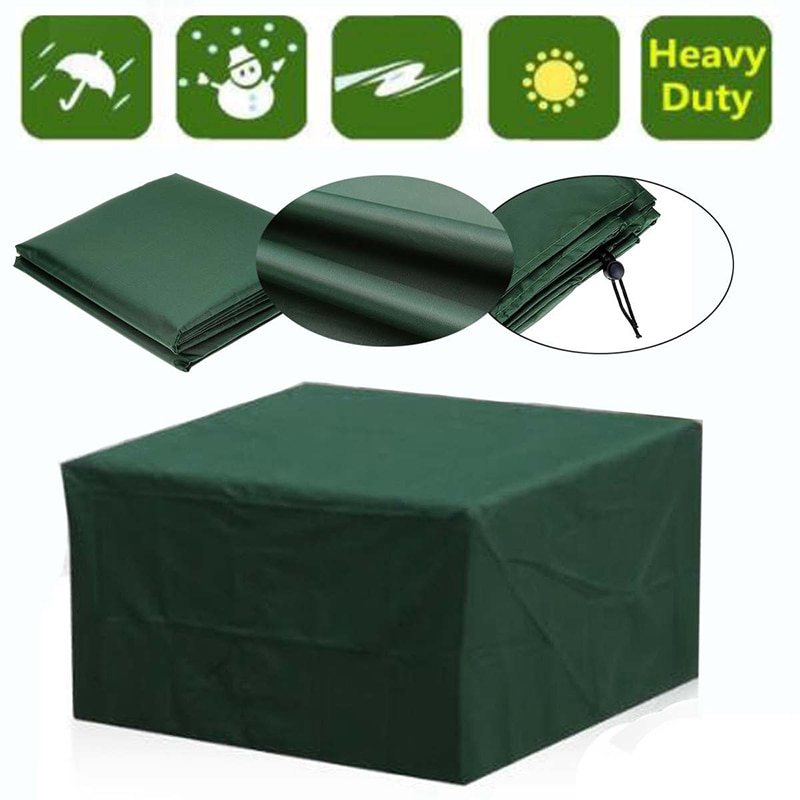 16 størrelser 210d vanntette utendørs terrasse hagemøbler trekk regn snø stol pvc trekk til sofa bord stol støvtett trekk