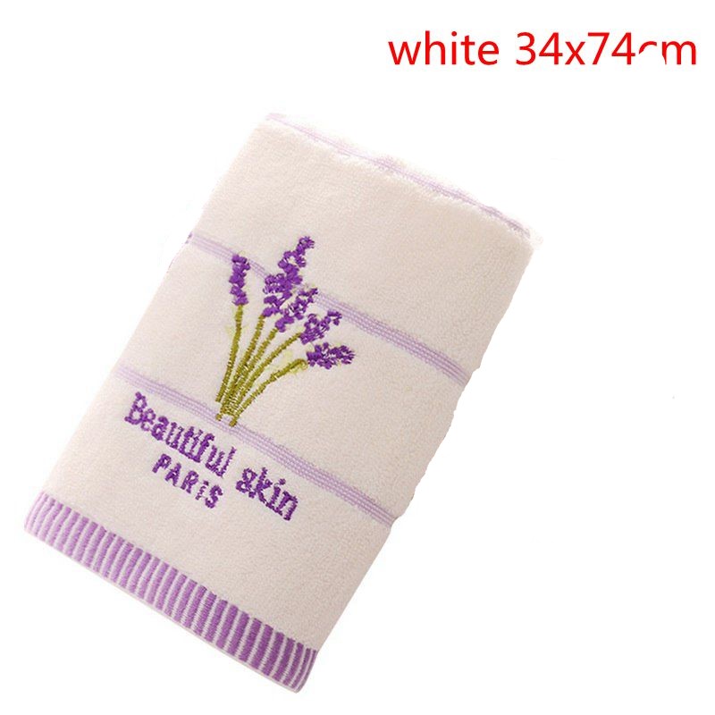 2020Yeae Juneiour 1pc broderie lavande serviette coton visage serviettes serviette de bain pour adultes débarbouillettes haute serviettes absorbantes