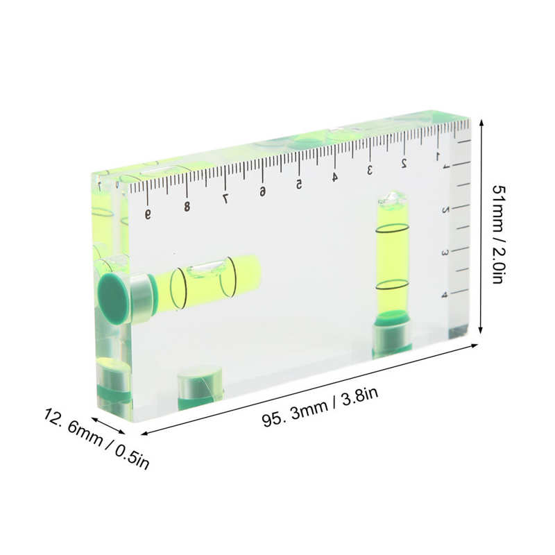 High Transparent magnetic Level Bubble Mini Spirit Level Two Directions Pocket Mini Size Magnetic Level