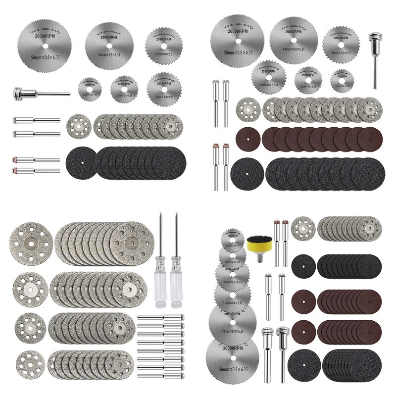 Multifunctionele Snijden Wheel Set Voor Rotary Tool Hss Circulaire Zaagbladen Diamant Snijden Wielen Voor Hout Zachte Metalen