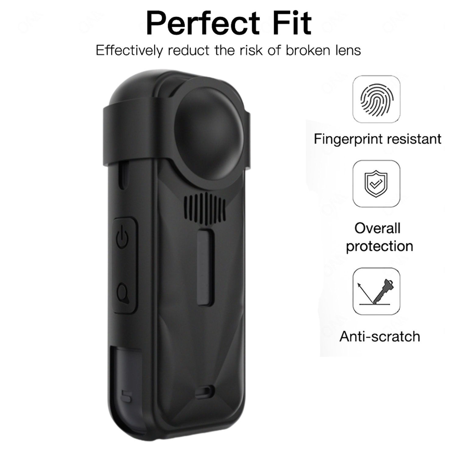 Siliconen Case Lens Beschermhoes Riem Sleutelhanger voor Insta 360X5 Shell Len Cap Anti-Kras Film voor Insta360 X5 Accessoires