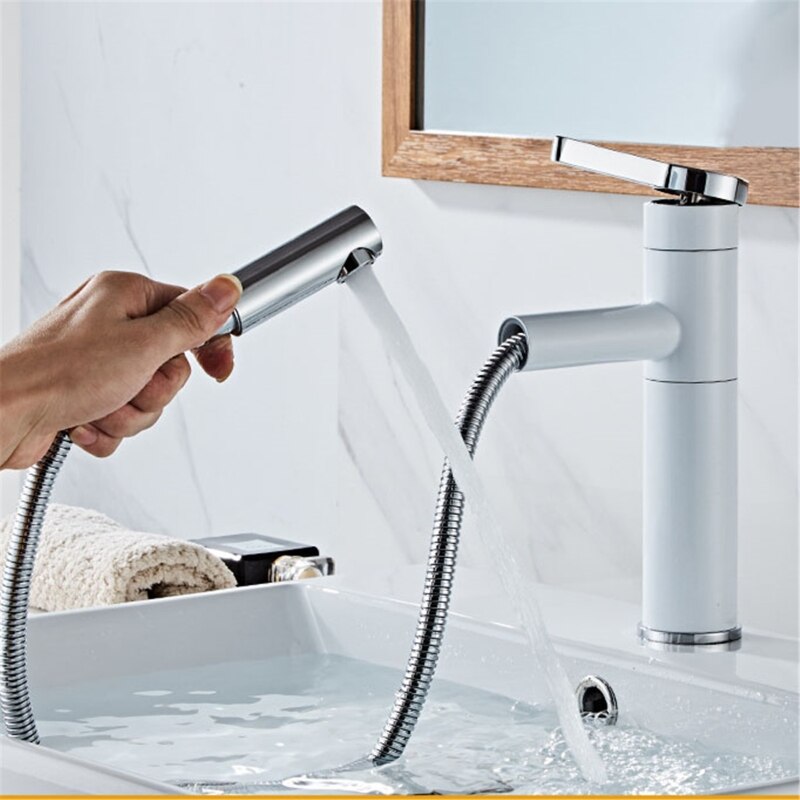 Badrum köksfat kran enkel handtag dra ut spray diskbänk kran 203f: 7 hh 1000977- a-w