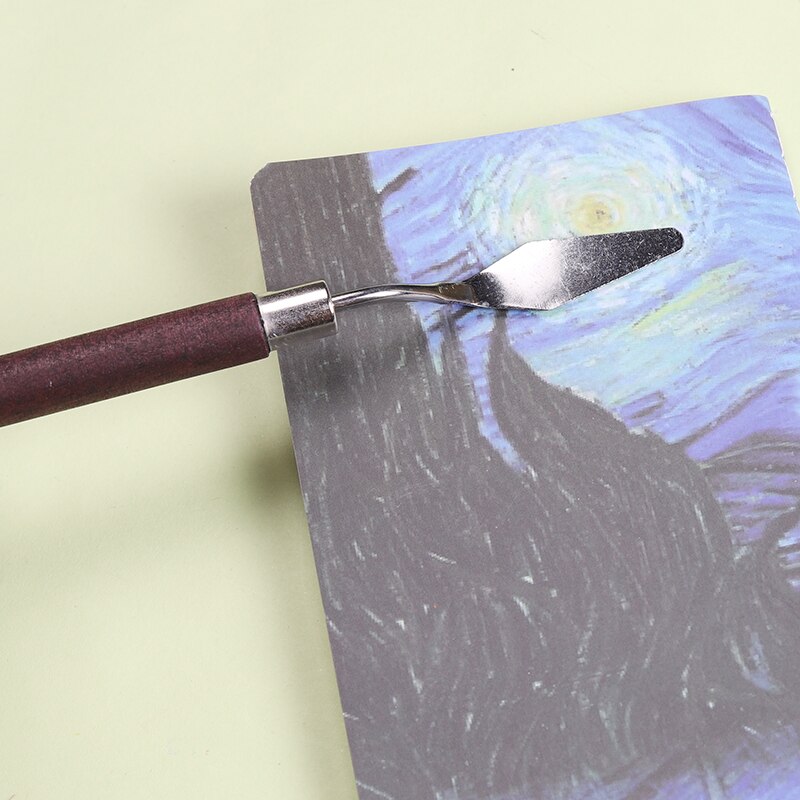 Olieverf Messen Rvs Spatel Paletmes Olieverf Mengen Mes Schraper Kunstenaar Ambachten Art Gereedschap Levert: 1PCS C