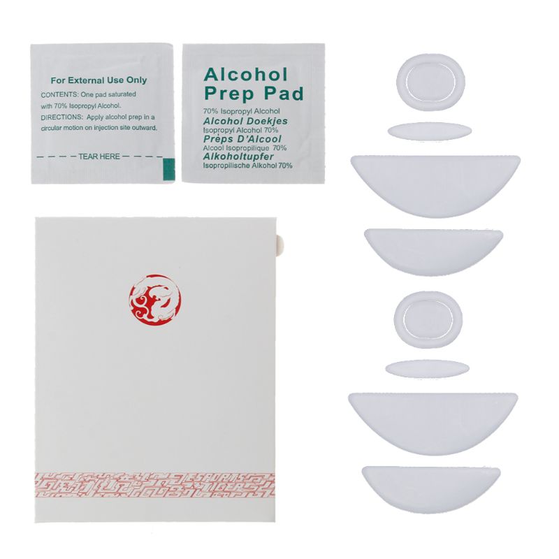 2 sets/package tiger gaming mouse feet mouse skate for logitech  mx518 /g400 /g400s white mouse glides curved edge