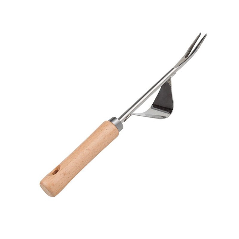 Horquilla Manual de deshierbe, herramienta de deshierbe, herramienta de deshierbe, mango de madera para el hogar y jardín, herramientas de deshierbe