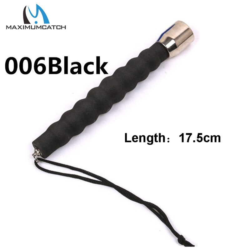 Maximumcatch Head Diameter 22mm/25mm Fly Fishing Bat Strong Aluminum Fishing Priest Fish Whacker Fish Bat: 006 Black
