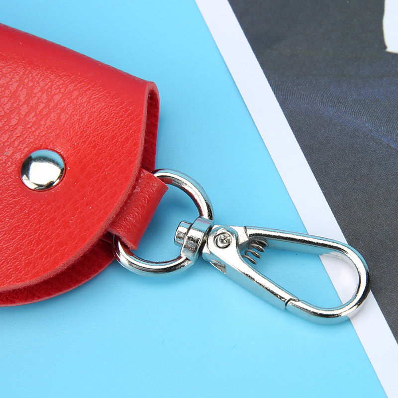 Leather Housekeeper Car Key Holders Women Keychain Key Holder Bag Case Portable Wallet Cover Simple Solid Color Storage Bag