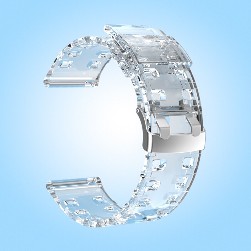 18mm 20mm 22mm gjennomsiktig reim for huawei watch  gt 2e / honor magic watch 2 for samsung watch 46mm galaxy watch active 2 band: 2 / 22mm