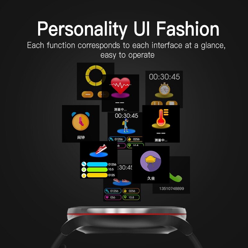 Zl01 dynamische bloeddrukmeters, 20mm afneembare bandjes, beller-id-display, muziekbediening, bluetooth-stappenteller, sporthorloge