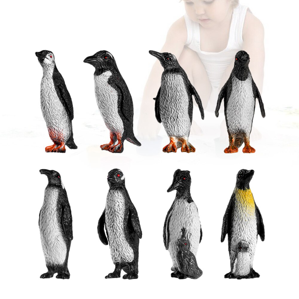 16Pcs Vroegschoolse Cognitieve Speelgoed Oceaan Dier Pinguïn Figuur Model Voorschoolse Kinderen Speelgoed (Gemengde Patroon)