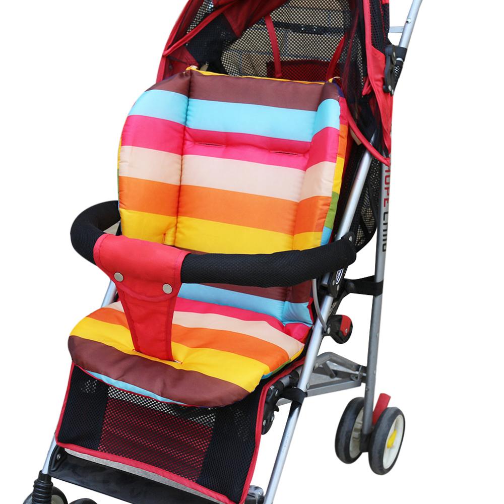 Doppelseitige Regenbogen Wasserdichte Baby Kinderwagen Sitzkissen Bunte Weiche Matratzen Wagen Sitz Pad Kinderwagen matt Zubehör