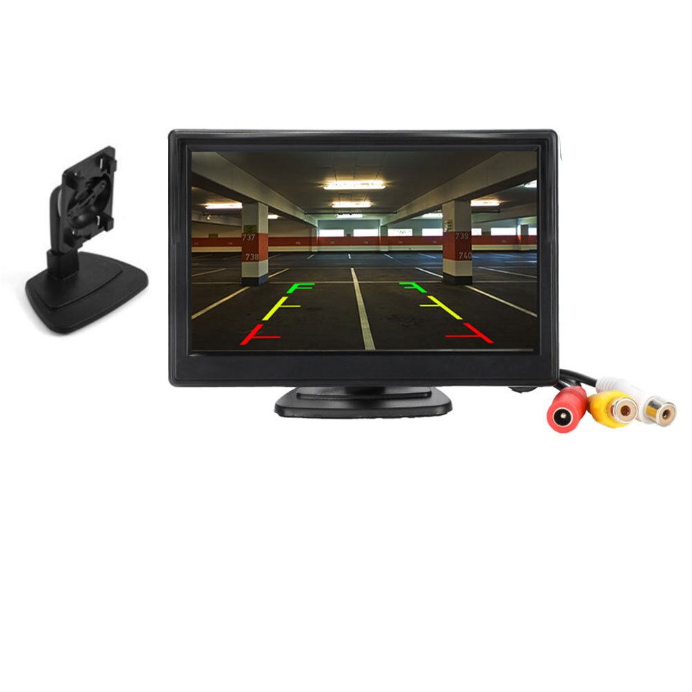 Ecran de voiture, moniteur LCD numérique de 5 pouces TFT, DVD et VCD en HD 16:9, 800x480, entrée vidéo de 2 voies pour caméra de recul: Sucker bracket 