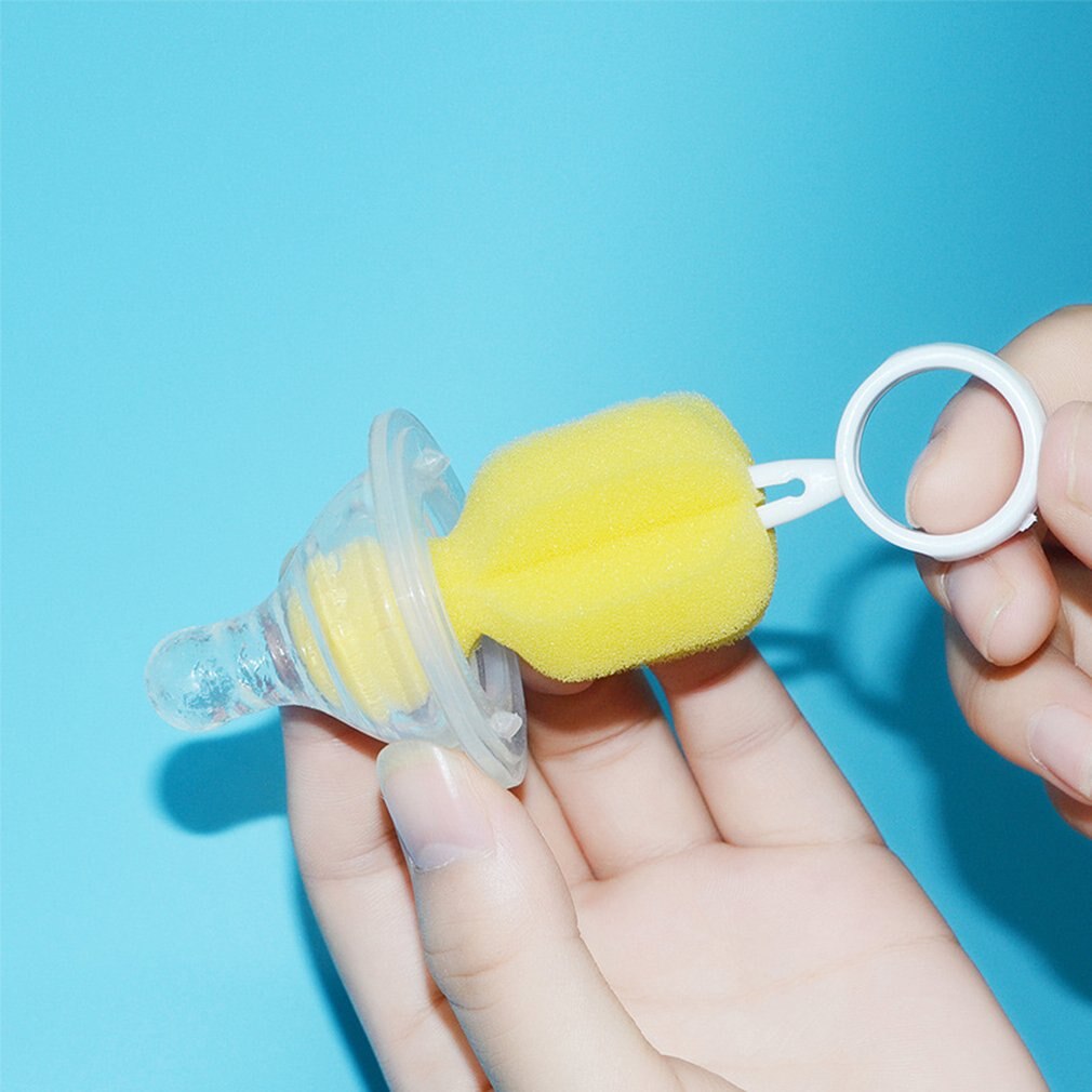 360 graus de mamilo de garrafa de bebê escova não-tóxico esponja mamilo escova de limpeza de boca larga marca mamilo universal nipple escova de limpeza