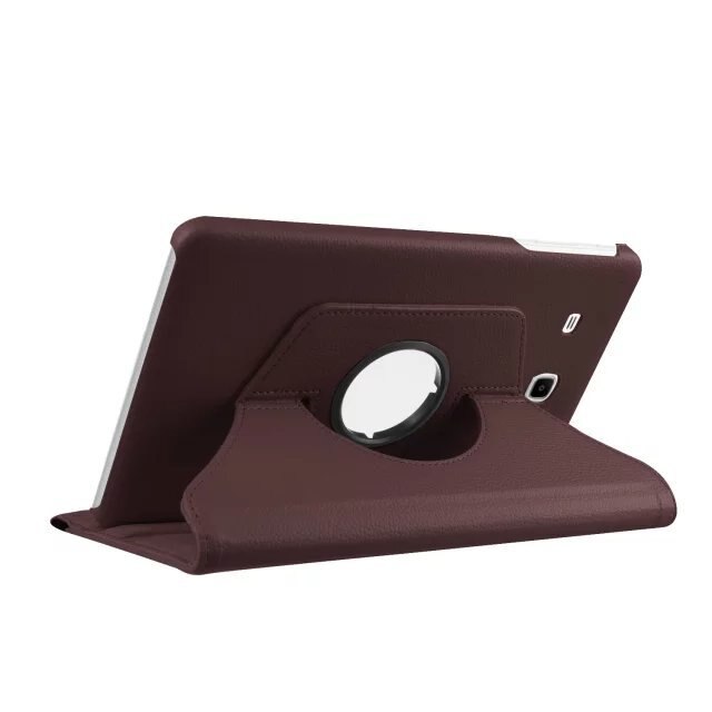 360 Rotating PU Leather Case for Samsung Galaxy Tab A 9.7 inch SM-T550 T555 P550 P555 Folio Tablet Cover Sand Holder Funda Capa: Brown