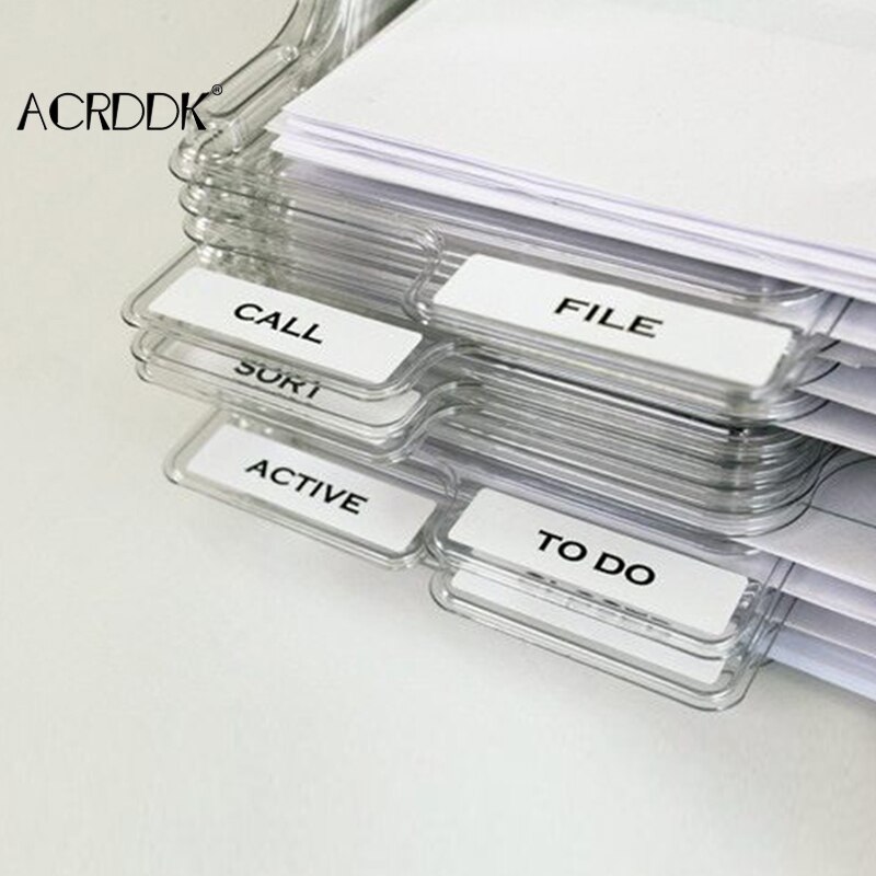 1Pc File Storage Box Document Rack Organizer Tray Stackable for Magazine Paper Office DF