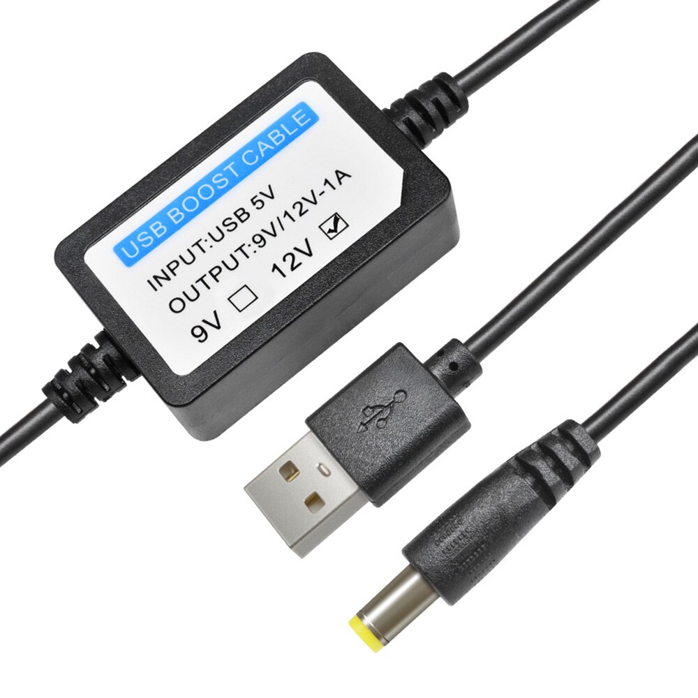 Cabo de reforço de energia de carga USB DC 5V para 12V 1A Adaptador conversor Step UP Cabo USB com componente de reforço
