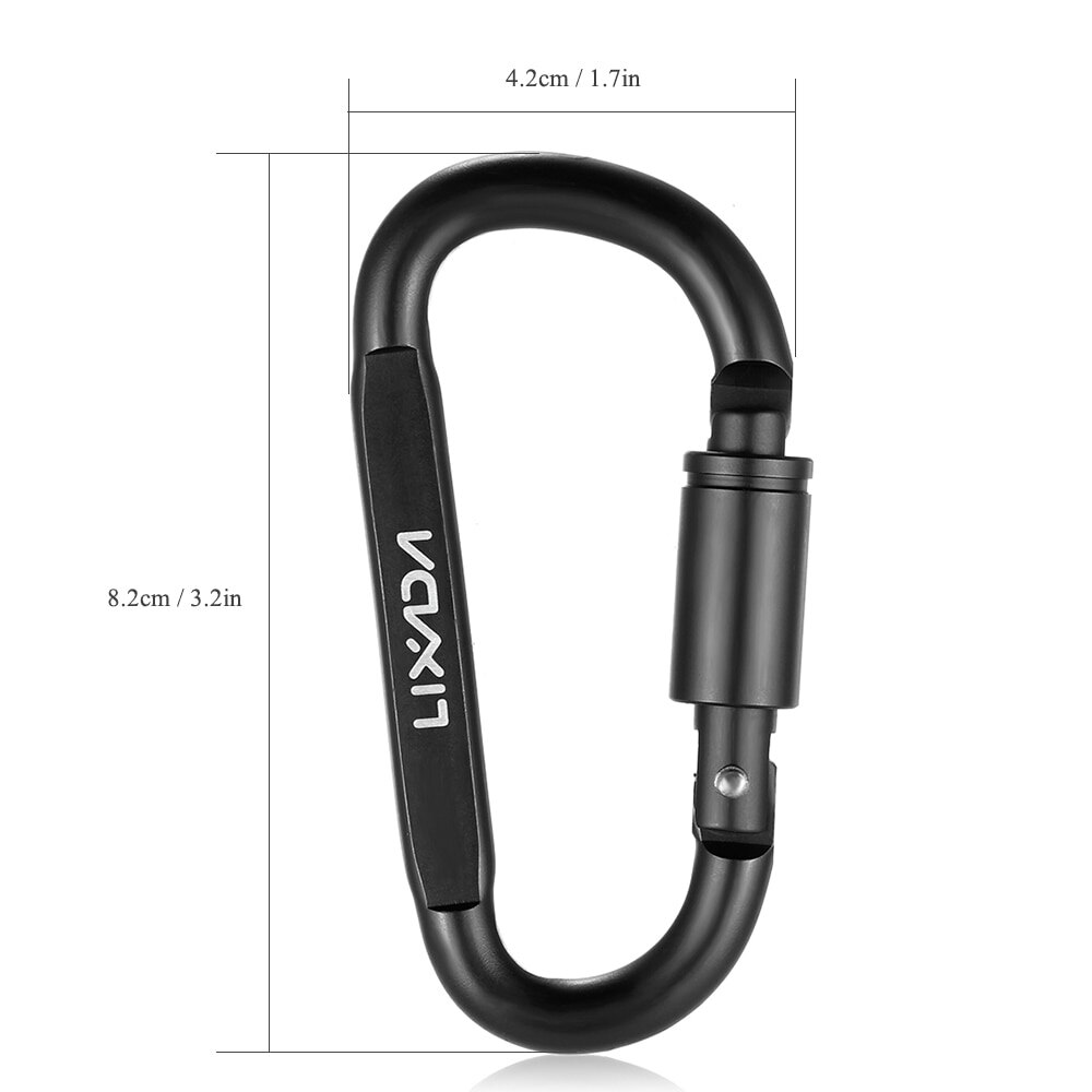 Lixada Aluminium Karabijnhaak Voor Sleutels Outdoor Vissen Carabiners D-Ring Locking Klimmen Karabijnhaak Gesp Sleutelhanger