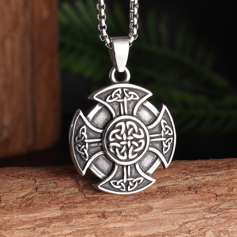 Moda bruxaria bruxa nó colar celta proteção irlandesa nó pingente masculino feminino tendência amuletos jóias presentes